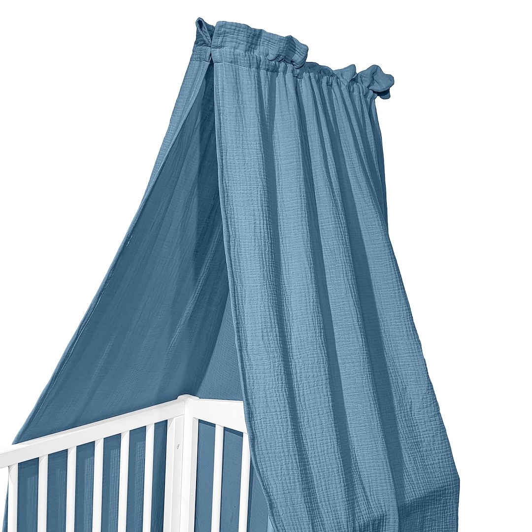 Baldachim do łóżeczka 150x200 cm Cotton color CC7 Niebieski Baldachim_CC7_niebieski