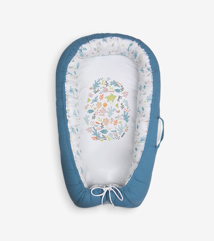 Gniazdko niemowlęce  Kokon Ocean E00 5902605477353_kokon-double-gauze-ocean-e001