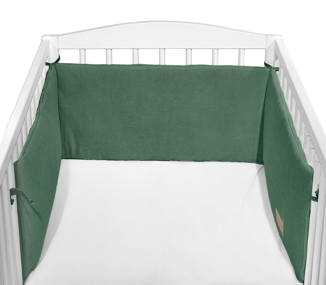 Ochraniacz do łóżeczka Welurowy 180x30 cm Zieleń CC4 ochraniacz_CC4_zielen