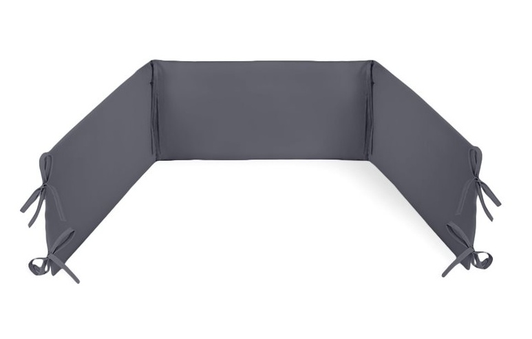 Ochraniacz uniwersalny do łóżeczka Basic Grafit 180x30 cm ochraniacz_grafit_ok