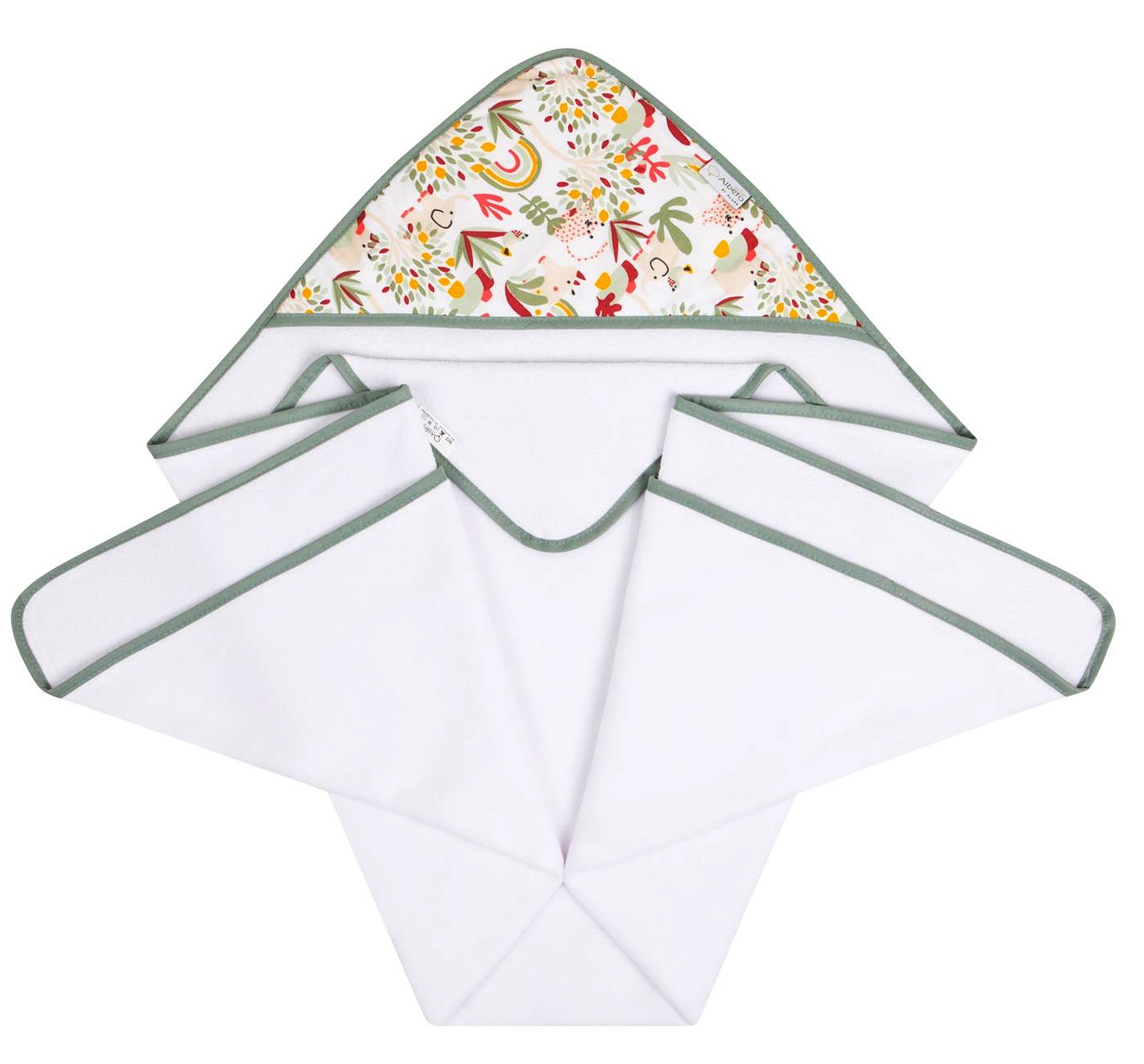 Okrycie kąpielowe z kapturkiem 100x100 cm Dżungla K100 Dungla_K100