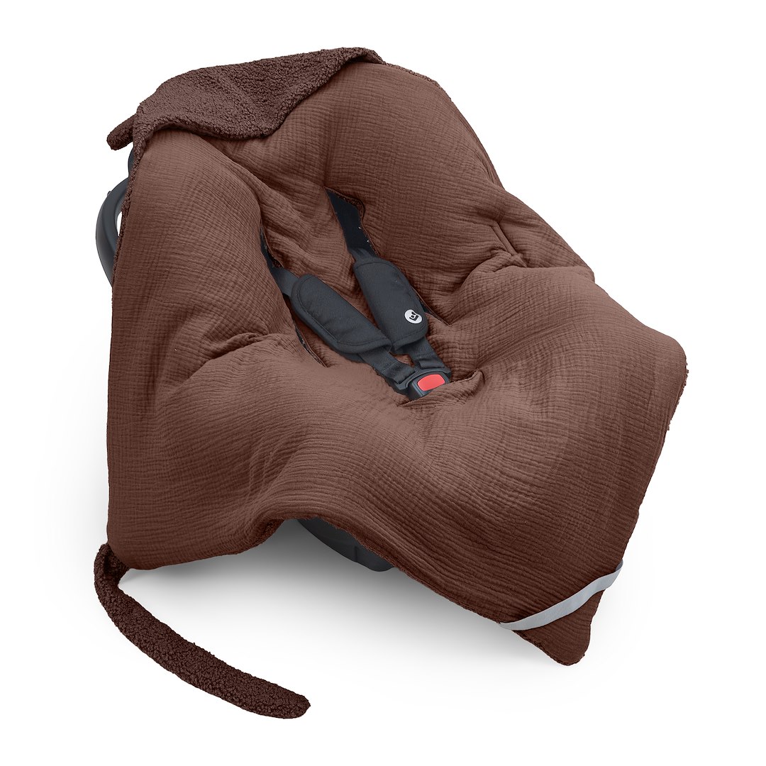 Otulacz do fotelika 100x100 cm CMB8 Brąz CMB8d