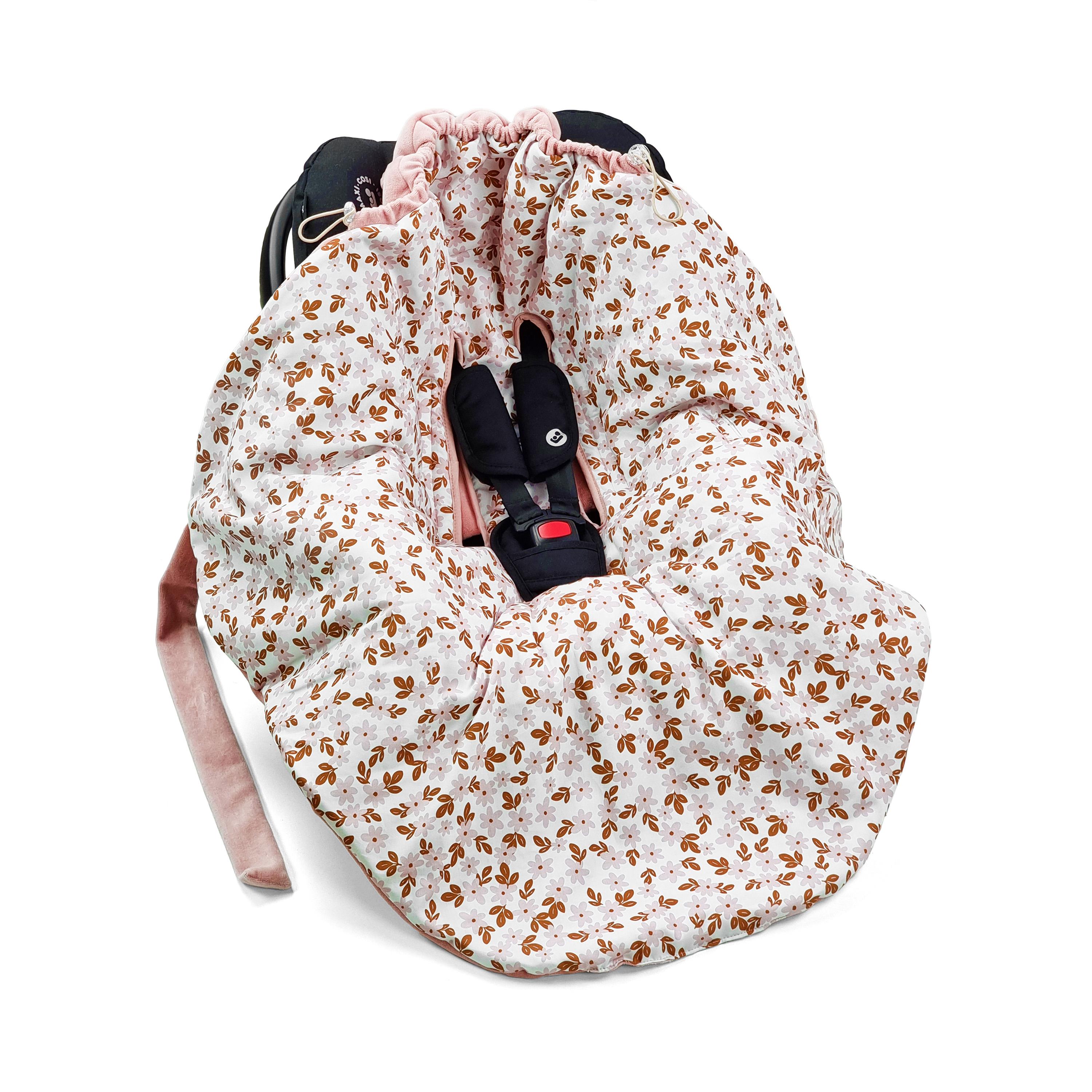 Otulacz do fotelika 110x105 cmCP1 Retro kwiatki Otulacz_CP1_Retro_kwiatki_1