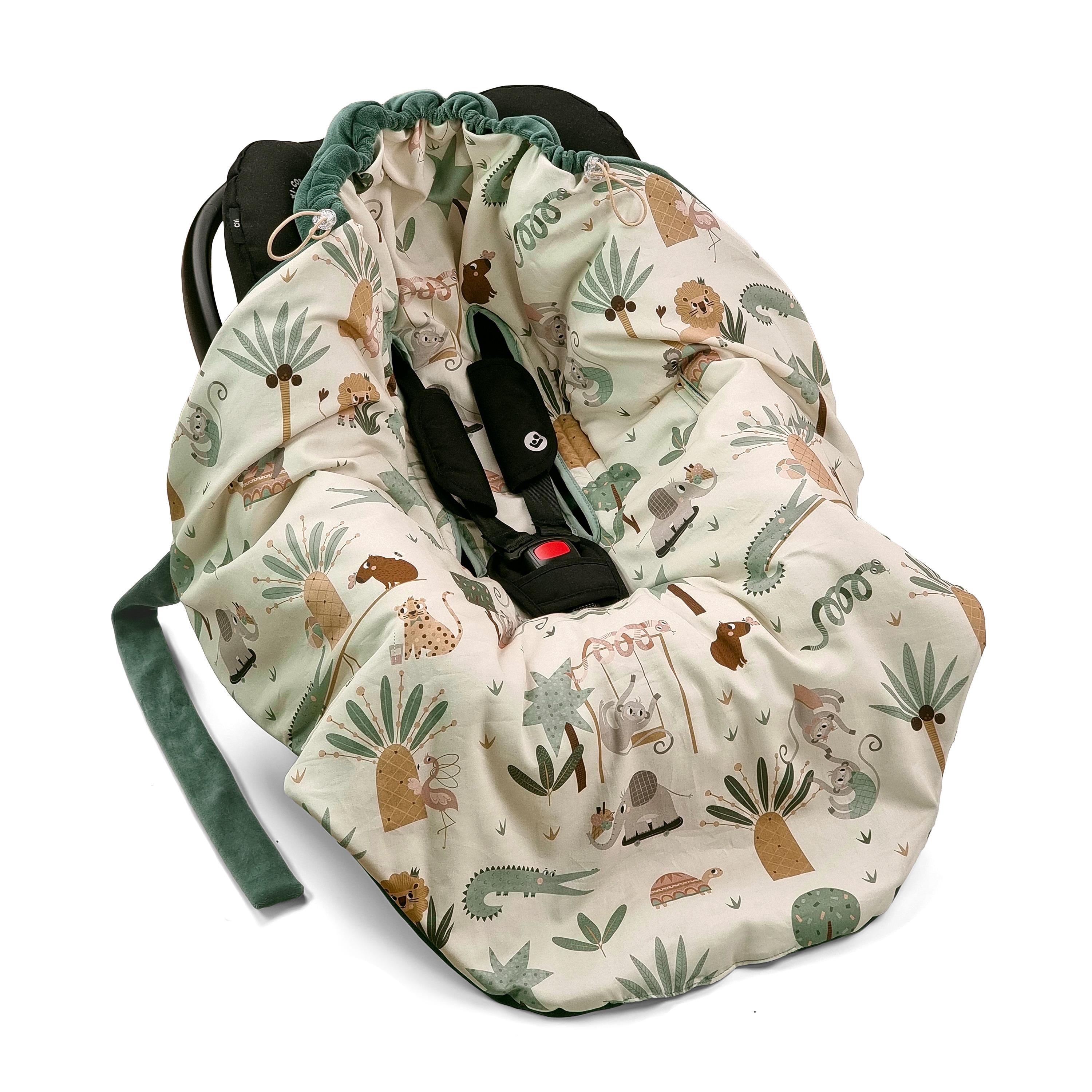 Otulacz do fotelika 110x105 cm CP4 Zabawa w tropikach Otulacz_CP4_Zabawa_w_Tropikach1