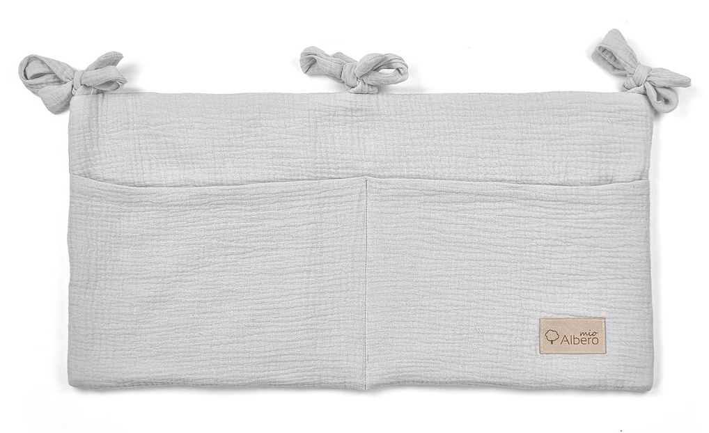 Przybornik na łóżeczko Cotton color 30x60 cm Popiel CC3 CC3_popiel