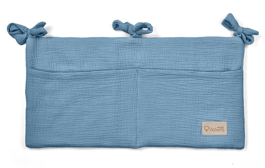 Przybornik na łóżeczko Cotton color 30x60 cm Niebieski CC7 CC7_niebieski