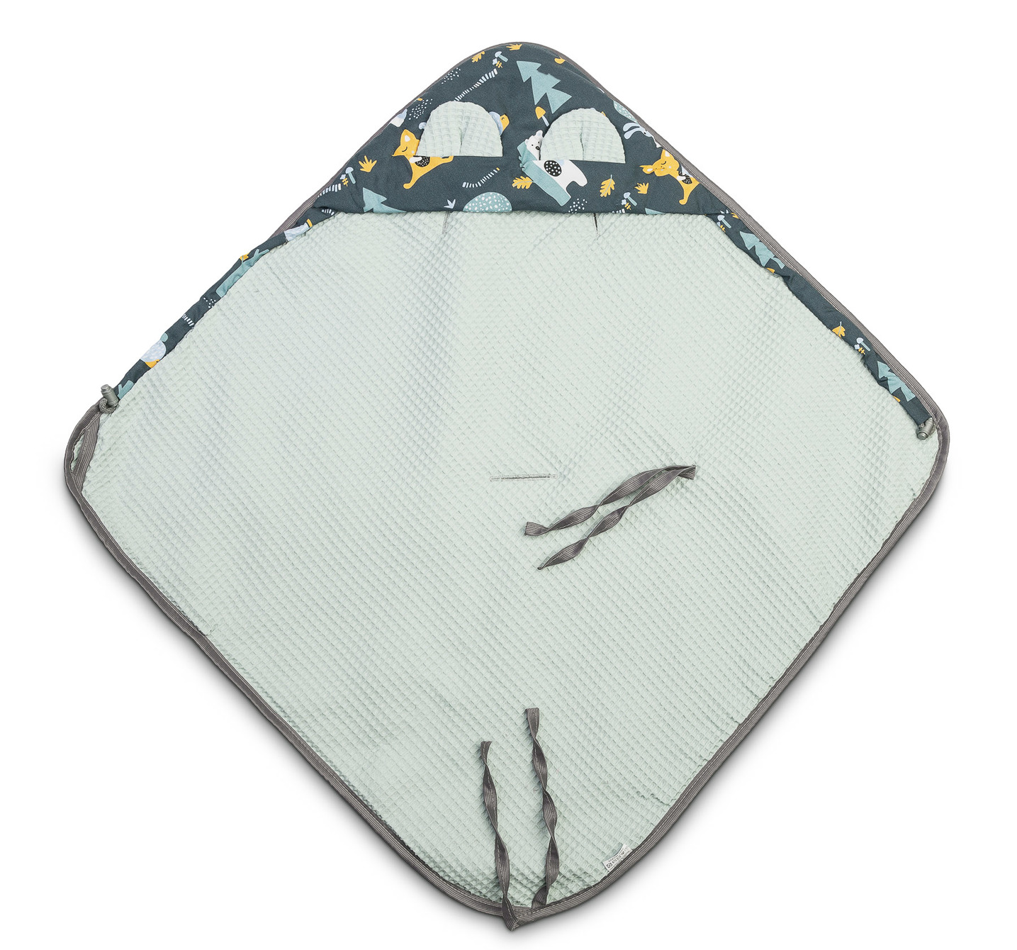 Otulacz do fotelika 90x90 cm Wafel Leśna Polana Mięta Otulacz_do_fotelika_Wafel_Lesna_Polana_mieta3