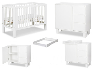 Zestaw mebli dziecięcych z Łóżeczkiem Biały Olivia