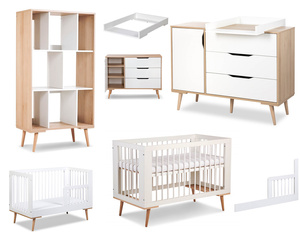 Zestaw mebli dziecięcych z Łóżeczkiem Białe Buk SOFIE