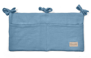 Przybornik na łóżeczko Cotton color 30x60 cm Niebieski CC7