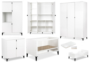 Zestaw mebli młodzieżowych z Łóżkiem Biały MIA