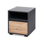Szafka Nocna Stolik Nocny Antracyt Dąb z Szufladą DALIA