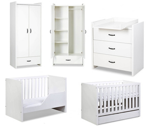 Zestaw mebli dziecięcych z Łóżeczkiem Białe AMELIA
