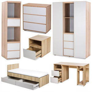 Zestaw mebli młodzieżowych z Biurkiem Buk Popiel DALIA