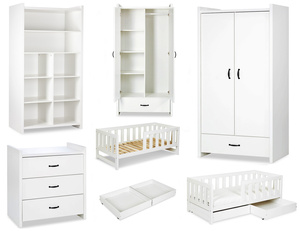 Zestaw mebli młodzieżowych z Łóżkiem Białe AMELIA