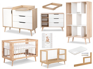 Zestaw mebli dziecięcych z Łóżeczkiem z Materacem z Przewijakiem Białe Buk SOFIE