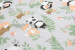 Wkład do łóżeczka 120x60x6 Panda i Lis