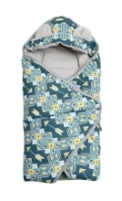 Otulacz do fotelika 90x90 cm Velvet Ornament Granatowy