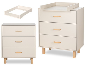 Komoda z Szufladami z Przewijakiem Nakładka na Komodę Duża Szampan Buk LAURA