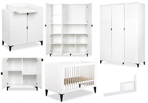 Zestaw mebli dziecięcych z Łóżeczkiem Biały MIA