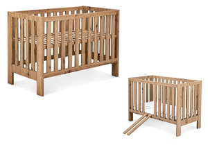 ŁÓŻECZKO Dziecięce Drewniane 120x60 Dąb AMELIA II