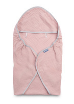 Otulacz Muślinowy do fotelika na lato 75x75 cm Różowy