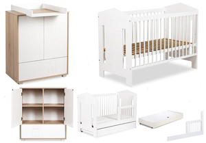 Zestaw mebli dziecięcych z Łóżeczkiem Buk Biały IDA