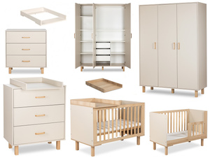 Zestaw mebli dziecięcych z Łóżeczkiem Szampan Buk LAURA