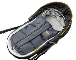Śpiworek do wózka polar COMBI 3w1 Graphite/Grey 100x45 cm
