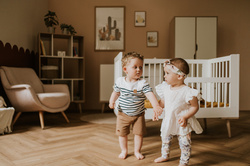 Zestaw mebli dziecięcych z Łóżeczkiem z Materacem z Przewijakiem Białe Buk SOFIE