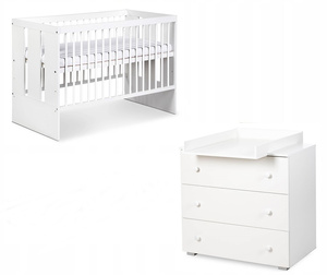 Zestaw mebli dziecięcych z Łóżeczkiem Białe PAULA