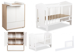 Zestaw mebli dziecięcych z Łóżeczkiem Buk Biały IDA
