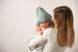 Okrycie kąpielowe z kapturkiem Cotton color Zieleń CC4