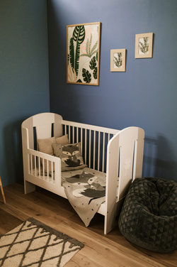 Zestaw mebli dziecięcych z Łóżeczkiem Białe Popiel NATI