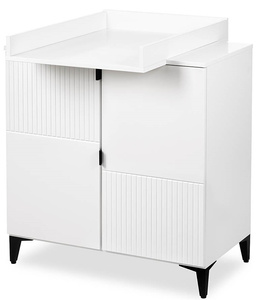 Komoda Mini z Półkami z Przewijakiem Nakładka na Komodę Duża Biała MIA