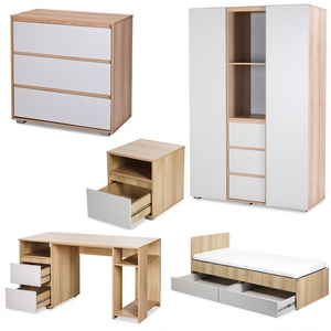 Zestaw mebli młodzieżowych z Biurkiem Buk Popiel DALIA
