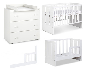 Zestaw mebli dziecięcych z Łóżeczkiem Białe PAULA
