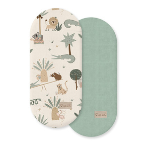 Prześcieradło do gondoli 80x35cm 2-pak Zabawa w tropikach CP4