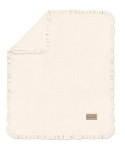 Kocyk z falbanką 100x80 cm Wanilia CC0