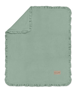 Kocyk z falbanką 100x80 cm Zieleń CC4