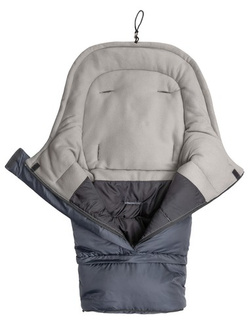 Śpiworek do wózka polar COMBI 3w1 Graphite/Grey 100x45 cm