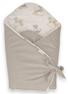 Rożek niemowlęcy 75x75 cm Śpiące owieczki 447