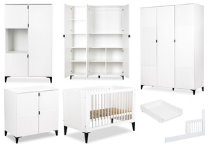 Zestaw mebli dziecięcych z Łóżeczkiem Biały MIA