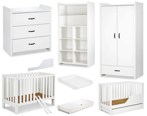 Zestaw mebli dziecięcych z Łóżeczkiem Biały AMELIA