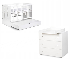 Zestaw mebli dziecięcych z Łóżeczkiem Białe PAULA