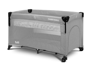 Łóżeczko turystyczne ESTI z opuszczanym bokiem Grey