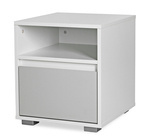 Szafka Nocna Stolik Nocny Biały Popiel z Szufladą DALIA