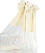 Baldachim do łóżeczka uniwersalny z kokardą Jasny Beż 150x200 cm