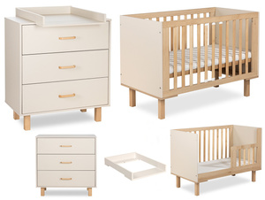 Zestaw mebli dziecięcych z Łóżeczkiem Szampan Buk LAURA