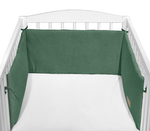 Ochraniacz do łóżeczka Welurowy 180x30 cm Zieleń CC4